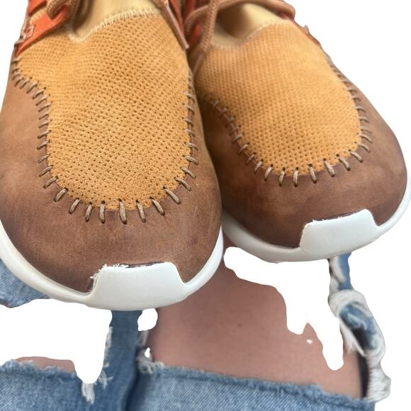 Adidas RARE Tubular Moccasin Runner Mesa Leather Trainers Sneakers Orange 9.5 main image 4